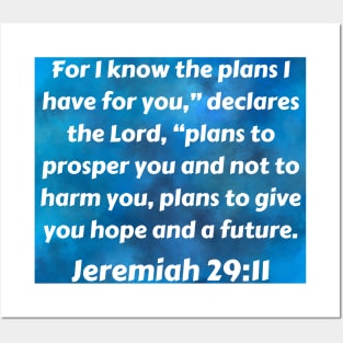 Bible Verse Jeremiah 29:11 Posters and Art